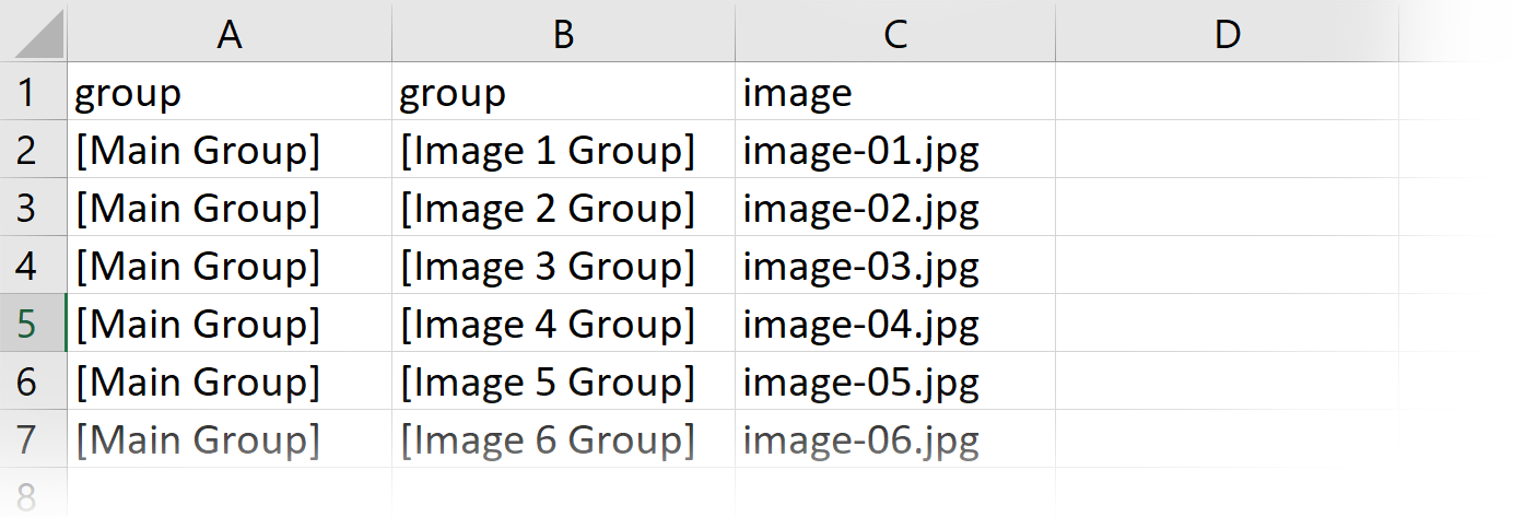 Groups And Images From CSV data example